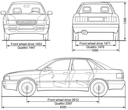 94 Audi 90 Cs. Audi 90