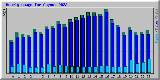 Hourly usage for August 2022